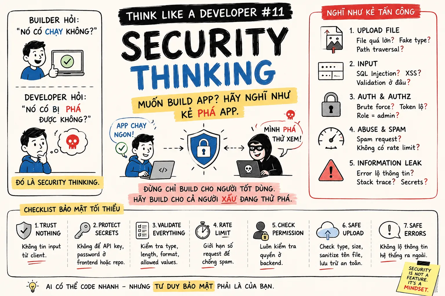Think Like a Developer #11: Data Thinking - "Muốn build app? Hãy nghĩ như kẻ phá app"